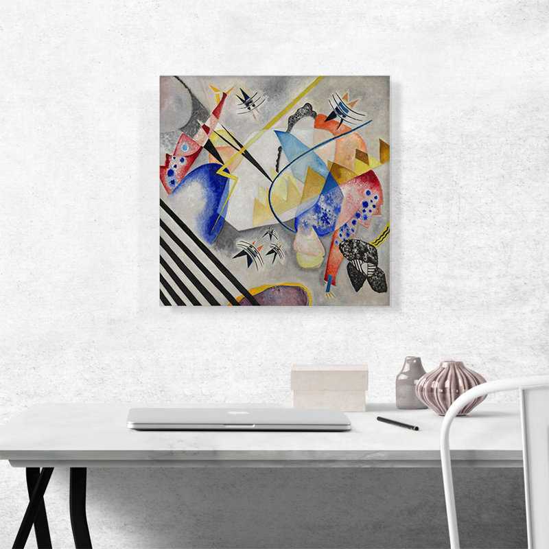 «White Center 1921» par Wassily Kandinsky, reproduction sur toile tendue, H 18 po x l 18 po x 1,5 po