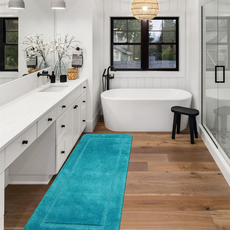 Rialmo Non-Slip Bath Rug, Blue