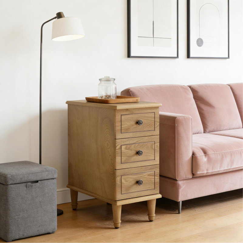 Narrow Entryway Table,Nightstand with Drawer,Side Table