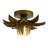 Traditional 1-Light Metal Flower Flush Mount