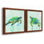 «Sea Turtle Swim I», ensemble de 2 peintures sur toile encadrées-463420137-463420142