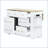 51.2" Kitchen Island with 6 Drawers and Pull-Out Trash Can Cabinet – White-2032271021