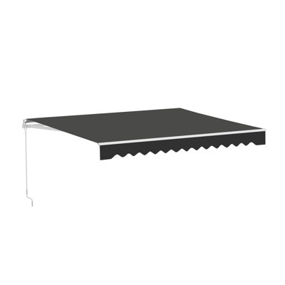 Retractable Patio Awning - White Frame