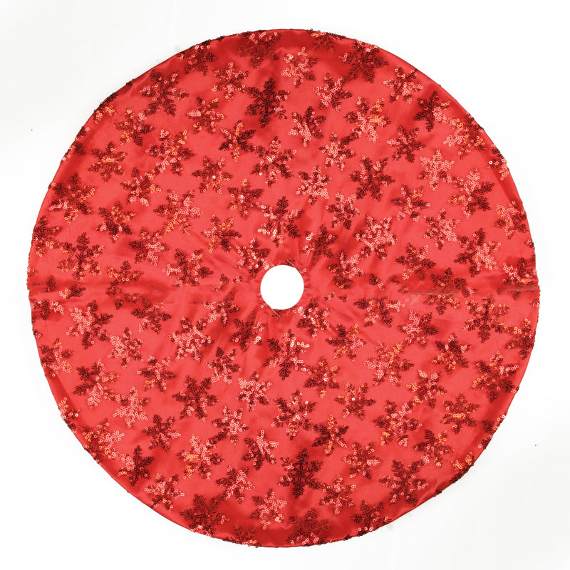 Northlight Seasonal 20" Sequin Snowflake Mini Christmas Tree Skirt