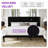King Size Velvet Upholstered Platform Bed with Wingback Headboard and Wooden Slats-1735546480-1735546374