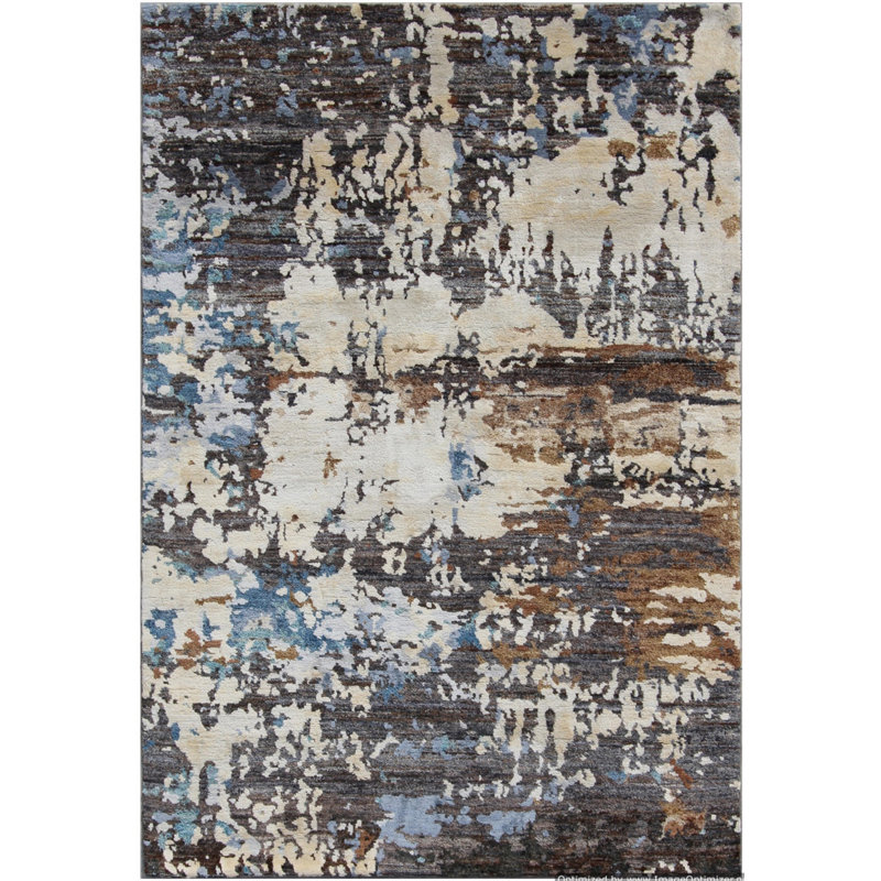 Geometric Hand Knotted 119cm X 178cm Area Rug
