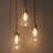 3 - Light Cluster Bell Pendant Black and Gold with Glass shade