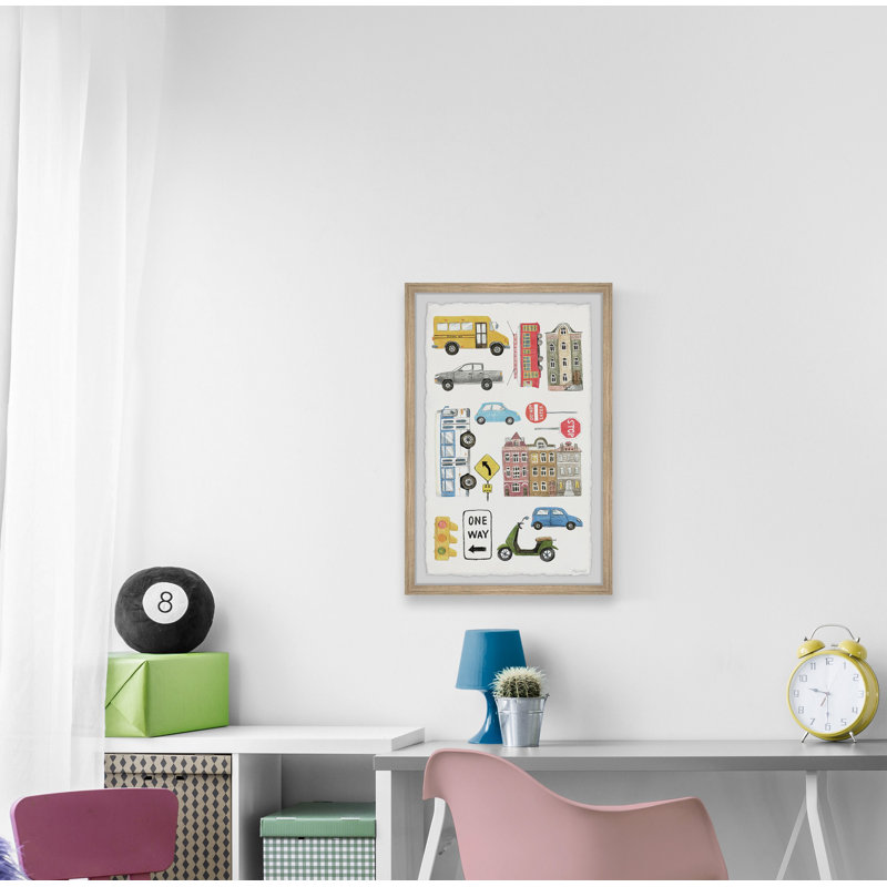 «Bettis Around the City», reproduction encadrée, H 24 po x l 16 po x P 1,5 po