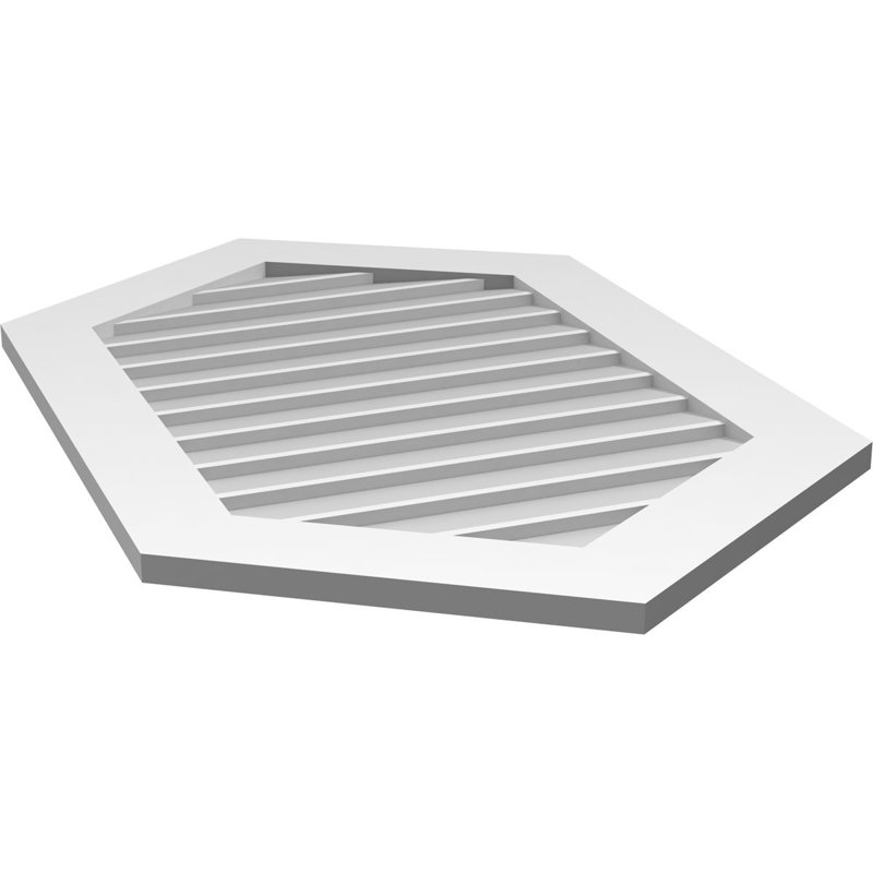 Ventilé vertical à pignon vertical en uréthane 8/12, H 1 po x l 26 po x L 42 po