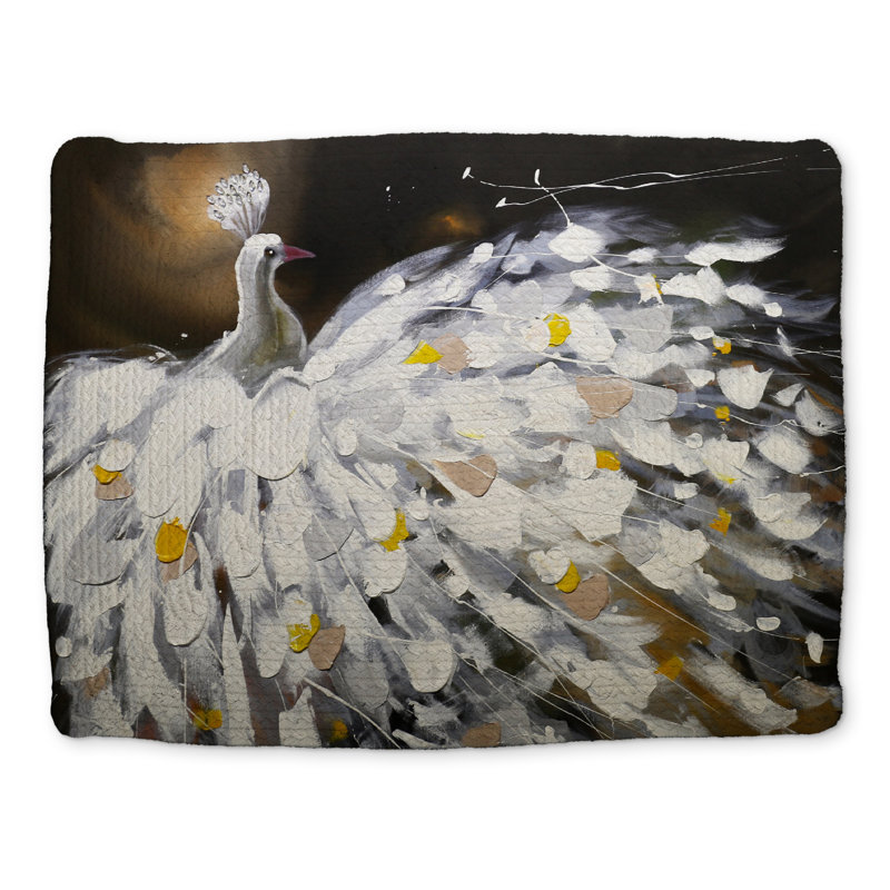 Napperon abstrait paon | Polyester tressé