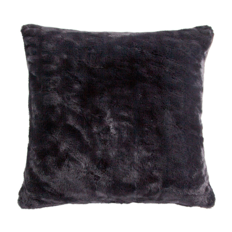 Coussin Ruched Rabbit Plush Classic, Noir