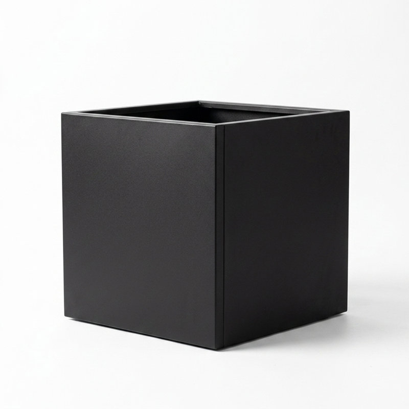 Metal Cube Planter 50cm x 50cm for Indoor and Outdoor Use, Pre Rusted