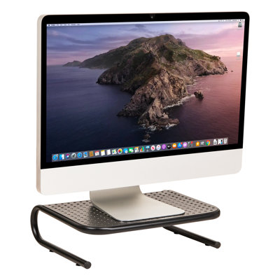 Support d'écran, siège d'appoint ventilé pour ordinateur portable, organisateur de bureau, bureau, métal, noir