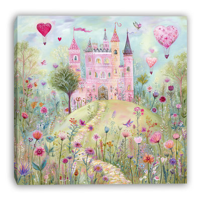 Sweetheart Garden Castle Wrapped Canvas Wall Art