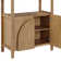 Iris 3 Tier Arched Bookshelf With Cabinet Base And Solid Wood Frame