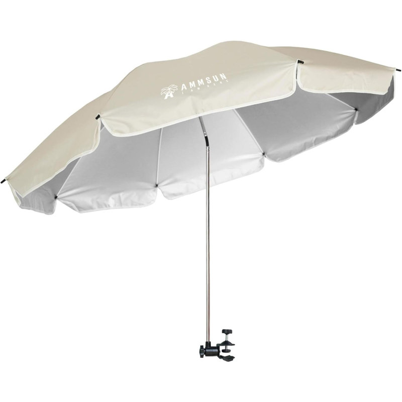 Parasol avec pince universelle et réglable, Beige
