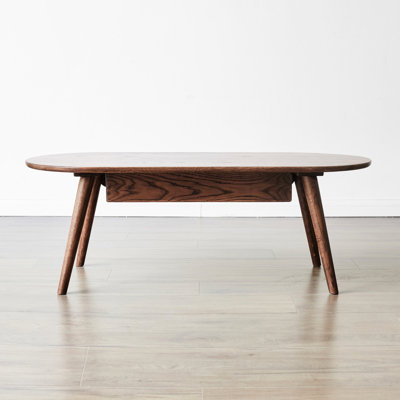 Modern Solid Wood Display Table - Walnut Color, Drawer Feature, Attractive 100% Natural Oak Sideboard Stable Construction, Storage, Dining Room Essential