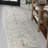 Bilol Classic Cottage Filigree Scroll Reversible Machine-Washable Cream/Navy Indoor/Outdoor Rug-975376088