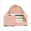 Lit simple pour enfant en forme de dinosaure avec barrières de sécurité, structure en bois massif et tissu bouclé pour un sommeil confortable-1412032486