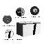 Meuble-lavabo mural 36 po, noir et blanc