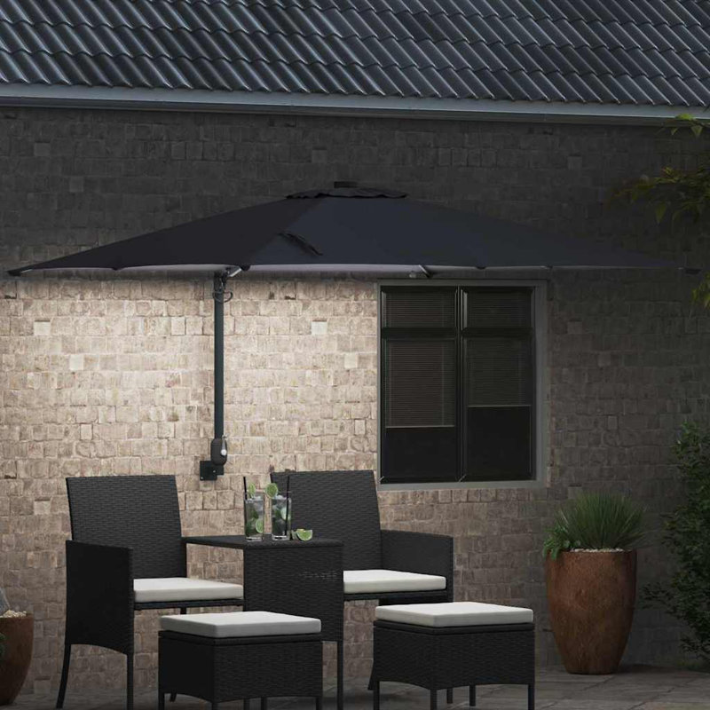 Cantilever Parasol, Anthracite, 160cm H x 247.5cm W x 247.5cm D