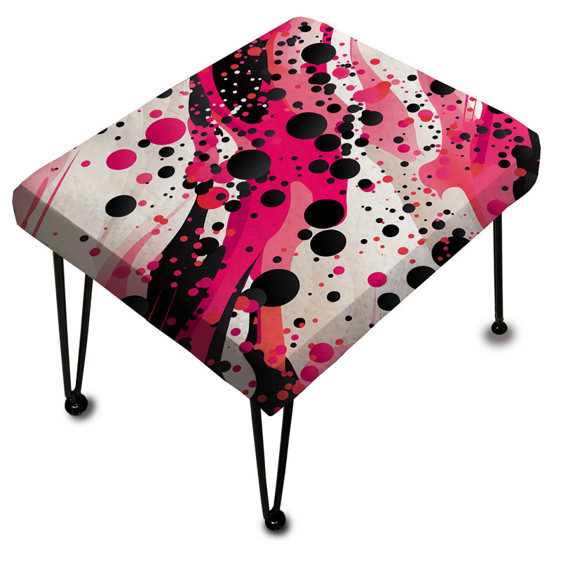 Poupart Dynamic Doodle Dots - Polka Dots Rectangle Ottoman