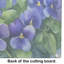 Rhode Island Violets in Watercolor Glass Cutting Board Large