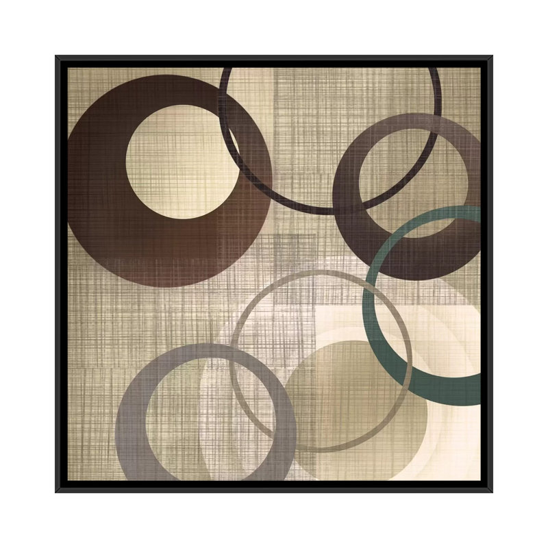 " Hoops " by Tandi Venter, 18" H x 18" W x 1.5" D, Black Framed Canvas, No Matte