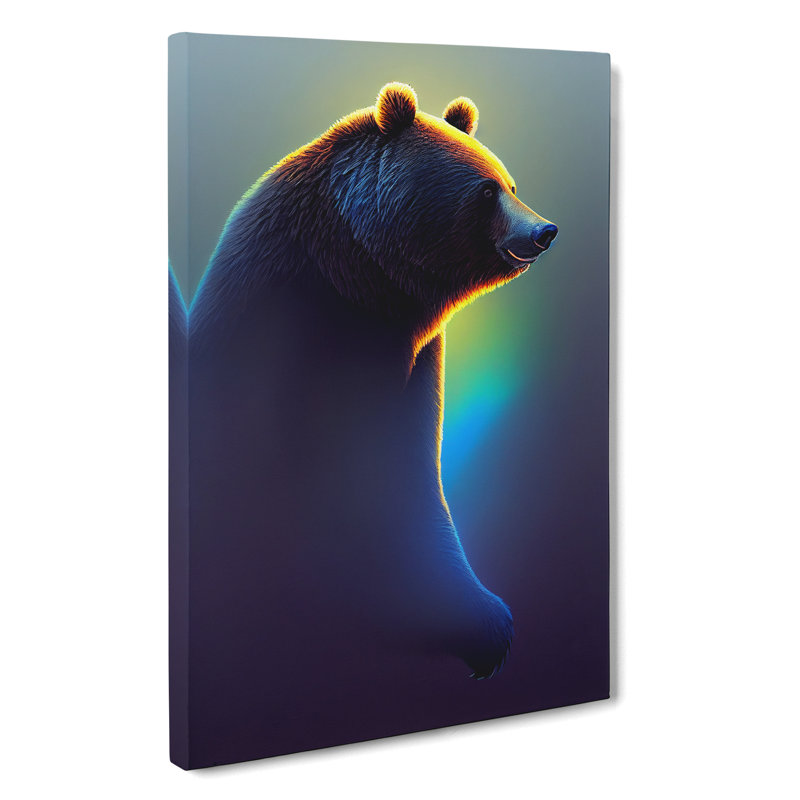 Futuristic Bear - Wrapped Canvas, 50cm H x 35cm W x 3cm D