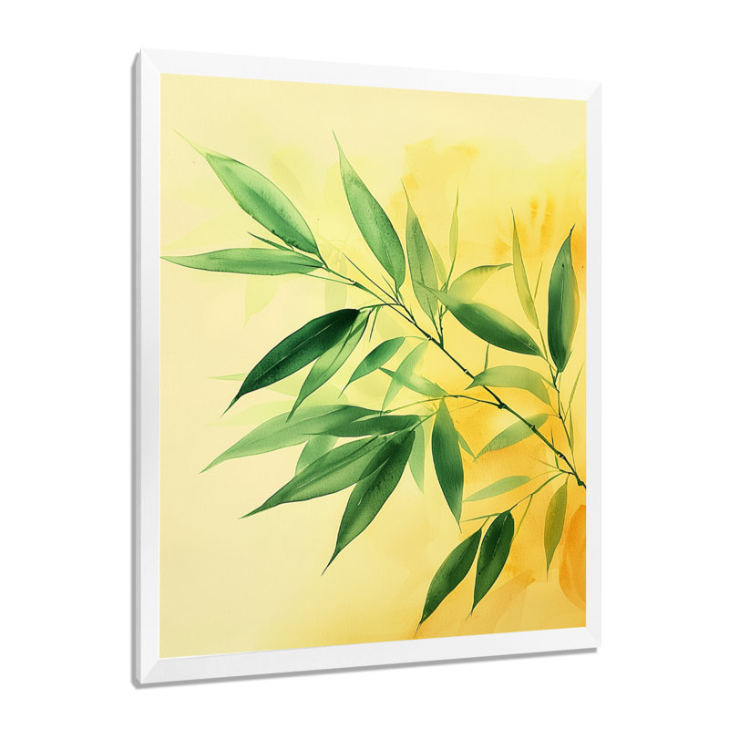 Cledith - art mural floral, 32" H x 24" W, Framed Print without Mat, White