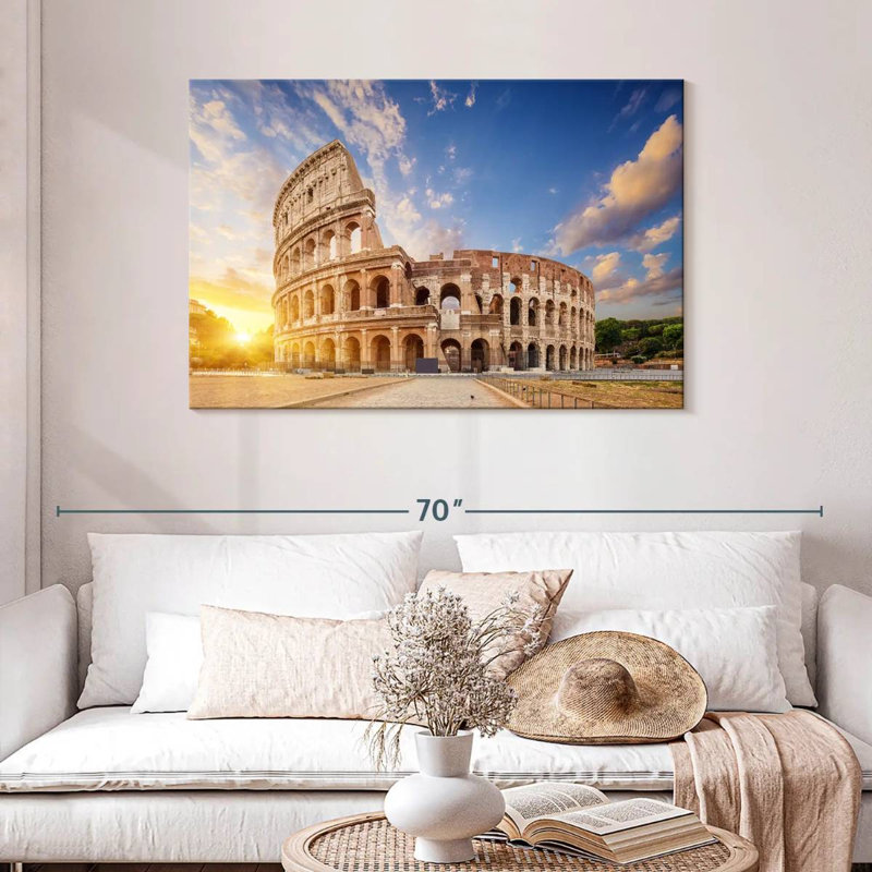 Ravi le Colosseo romain, H 30 po x l 45 po