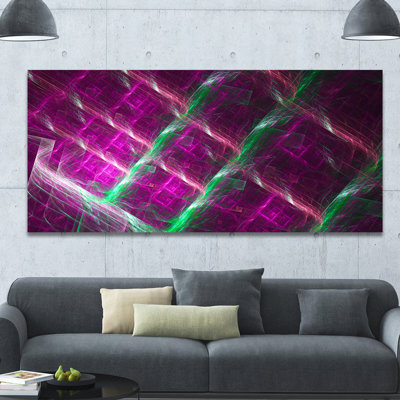 « purple fractal en métal », impression sur toile