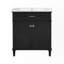 Meuble-lavabo à fermeture en douceur avec tablettes réglables-857351575