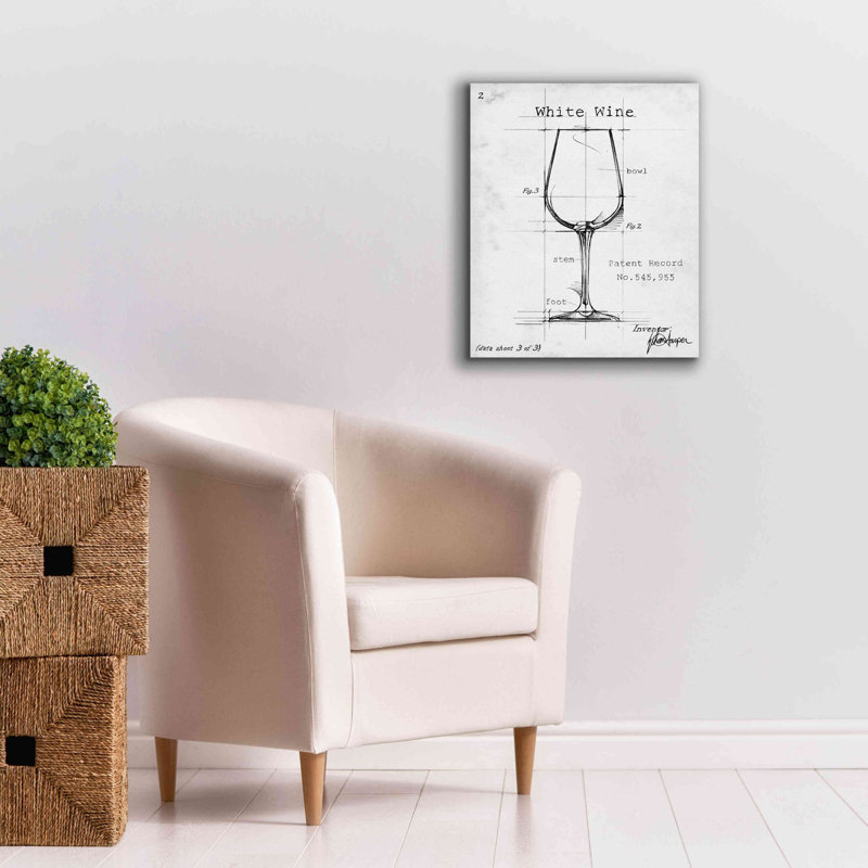 «Estrada Barware Blueprint IV on Canvas» par Ethan Harper, reproduction, H 24 po x l 20 po x P 0,75 po
