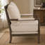 Chaise d'appoint à dossier amovible avec revêtement classique