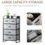 Commode 5 pièces en tissu gris