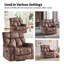 Fauteuil inclinable de massage chauffant de 39,76 po de largeur avec deux porte-gobelets cachés, deux télécommandes et un revêtement en microfibre-102145155