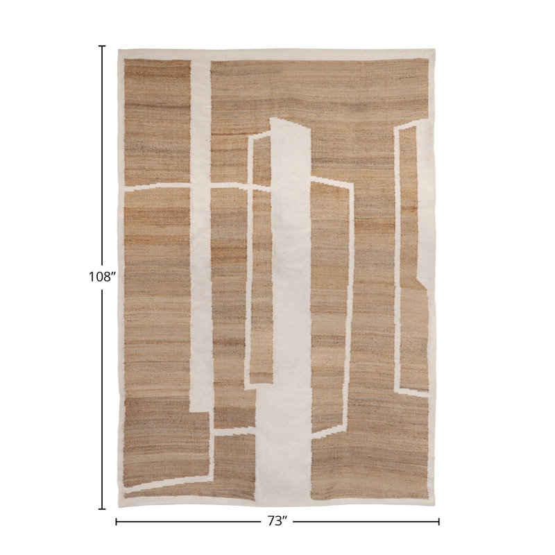 Tapis naturel Lark, Rectangle 6 pi 1 po x 9 pi