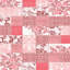 Tapis rose / rouge en polyester tissé à la main Chiu-443946258