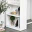 Table de rangement avec tablettes à 3 niveaux, panneau de fibres à densité moyenne blanc éclatant, 45,3 x 21,8 x 39,3 pouces, sièges 2