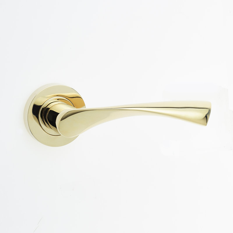Twirl PC Door Handle, PVD Brass