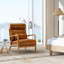 Fauteuil d'appoint 26 po de large transitionnel en similicuir traditionnel avec coussin lombaire (ensemble de 2)