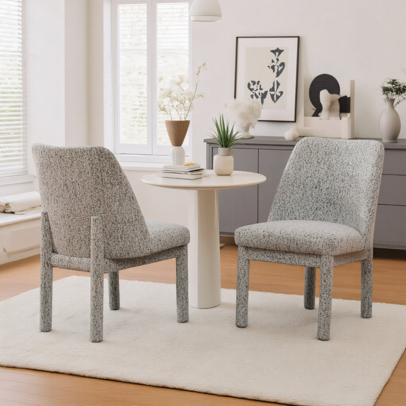 Chaise d'appoint rembourrée 21,45 po, Blanc/Noir