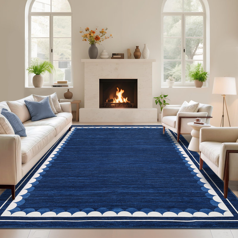 Tapis de sol contemporain pliable antidérapant à poils courts et antidérapant, Rectangle 9 pi x 12 pi