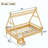 House Platform Bed With Stairs, Solid Wood Bed Frame, Low Profile And Childlike Fun Design-2007203776-2007203778