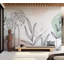 Murale botanique pelez et collez - Feuilles dans des tons pastels-1477699352