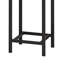 Table de salle à manger de cuisine moderne, table de pub, ensemble de table de salle à manger longue avec 3 tabourets, tabouret suspendu pratique, gris et noir