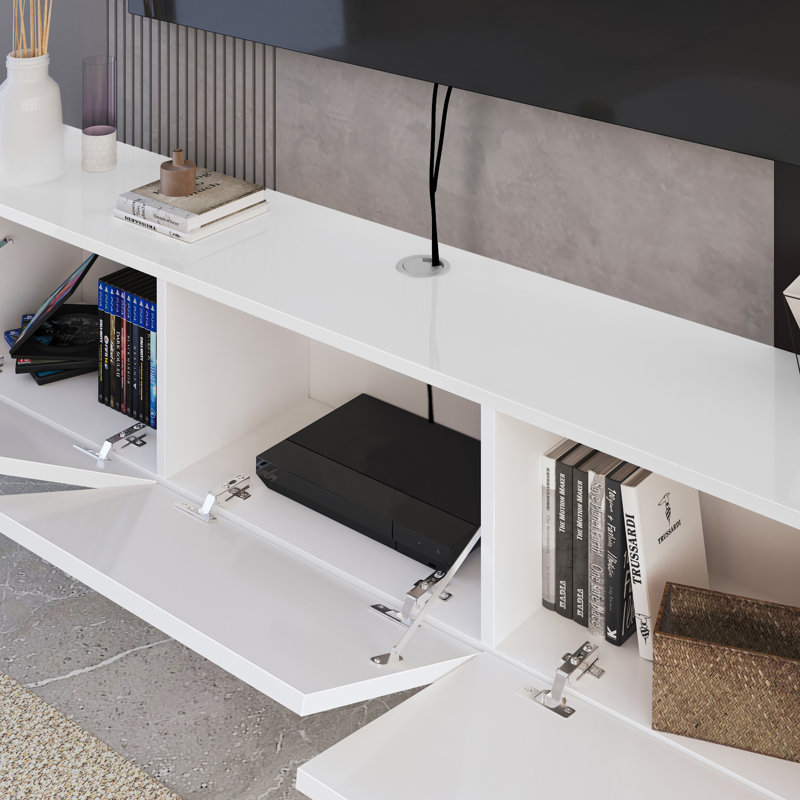 Beverlie TV Stand for TVs up to 78", White