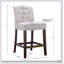 Élégant tabouret de comptoir capitonné avec support dorsal confortable et fabrication durable pour les cuisines et les bars modernes