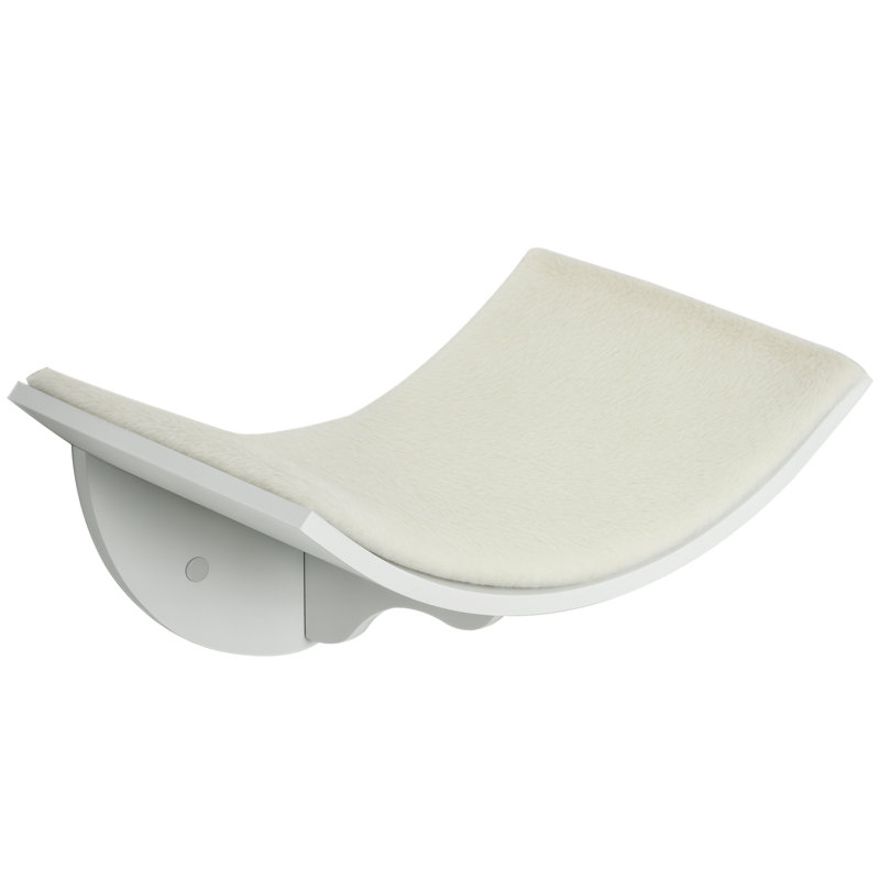 Cat Bed, Wall-Mounted Cat Shelter, Curved Kitten Bed Perch Climber Furniture 41 x 28 x 21cm
